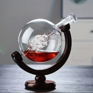 Unikalus rinkinys – išskirtinio dizaino butelis su stoveliu + 2 taurės