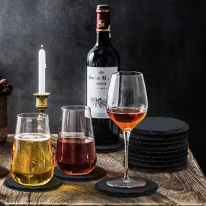 Apvalūs, akmeniniai padėkliukai, 4 vnt