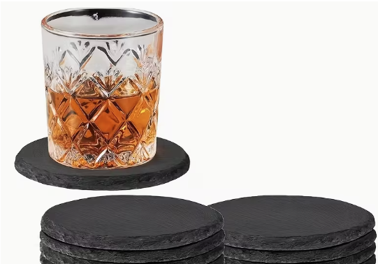 Apvalūs, akmeniniai padėkliukai, 4 vnt