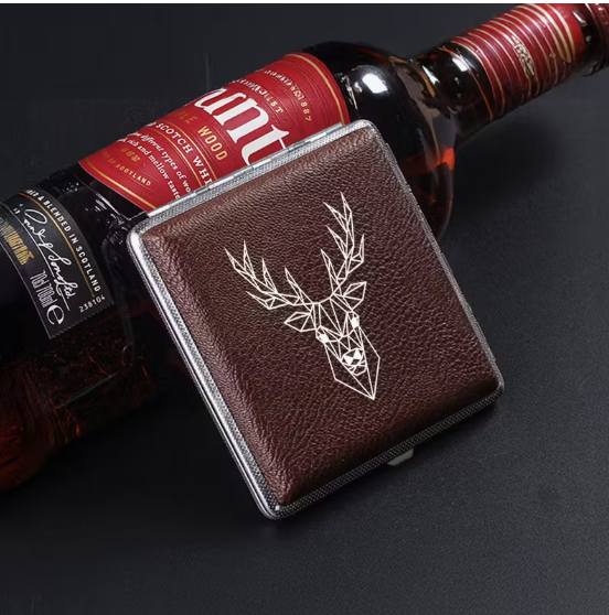 Dirbtinės odos cigarečių dėžutė