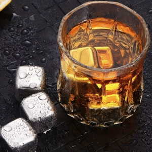 Šaldymo kubeliai, sidabrinės spalvos, su dėžute ir žnyplėmis (8 vnt.)