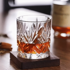 Vintažo stiliaus dvigubo stiklo kristalinės taurės (2 vnt., 210 ml)