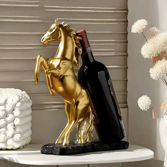Skulptūra / butelio laikiklis - "Auksinis arklys"