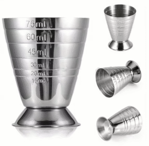 Nerūdijančio plieno matavimo taurelė (15–75 ml)