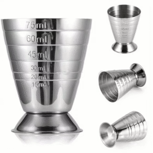 Nerūdijančio plieno matavimo taurelė (15–75 ml)