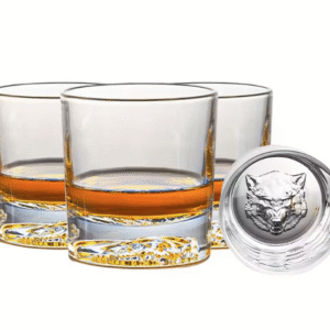 Viskio taurės, 4 vilkai, 300 ml
