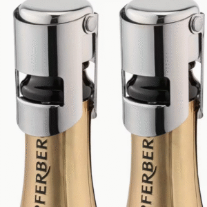 Šampano ir putojančio vyno kamštis su spaustuku