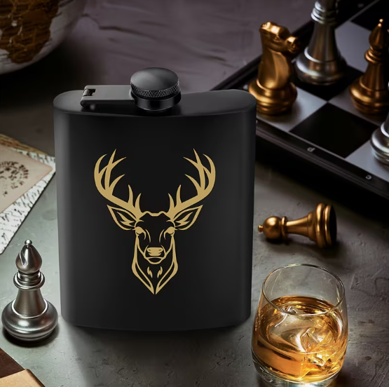 Metalinė gertuvė tauriesiems gėrimams (fleškutė)