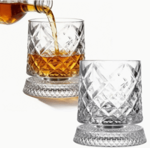 Sukama viskio taurė su stovu (360°), 300 ml